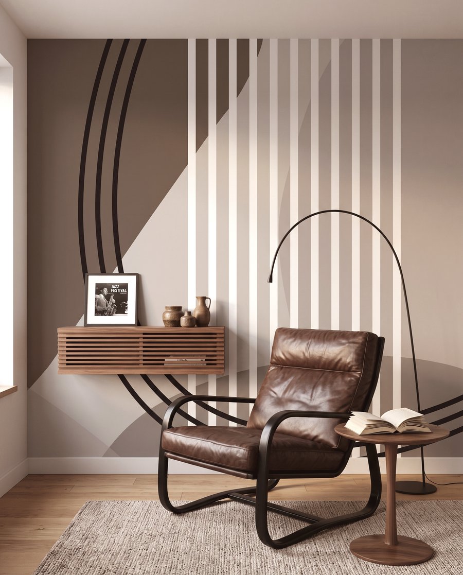 Forme curve con linee — ambiente 3