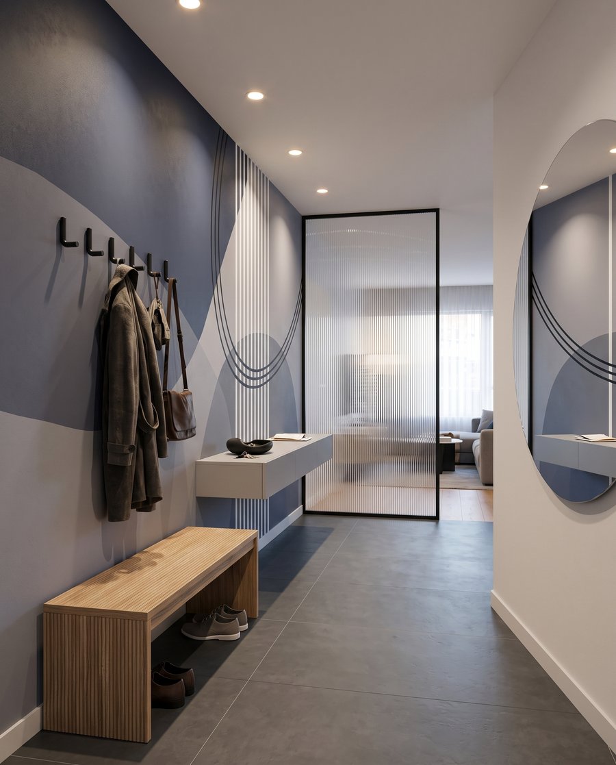 Forme curve con linee — ambiente 3