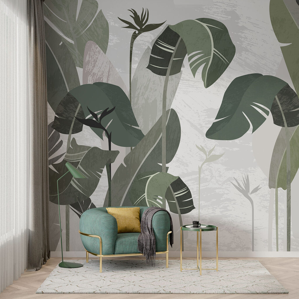 Foglie tropicali grafiche — ambiente 3