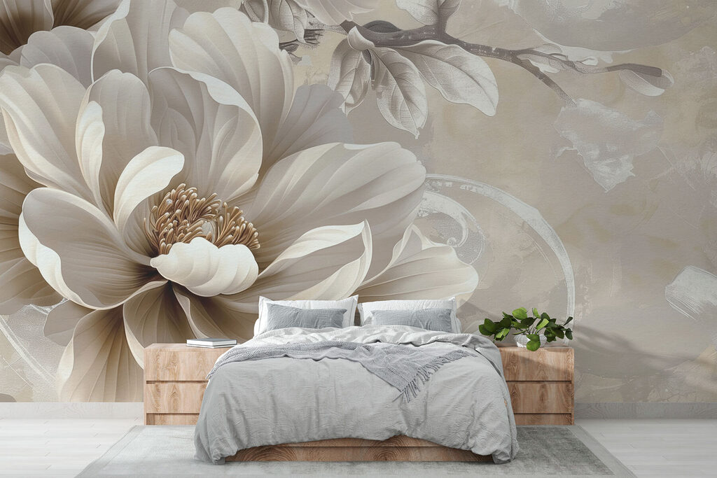 Fiore color crema in un ambiente