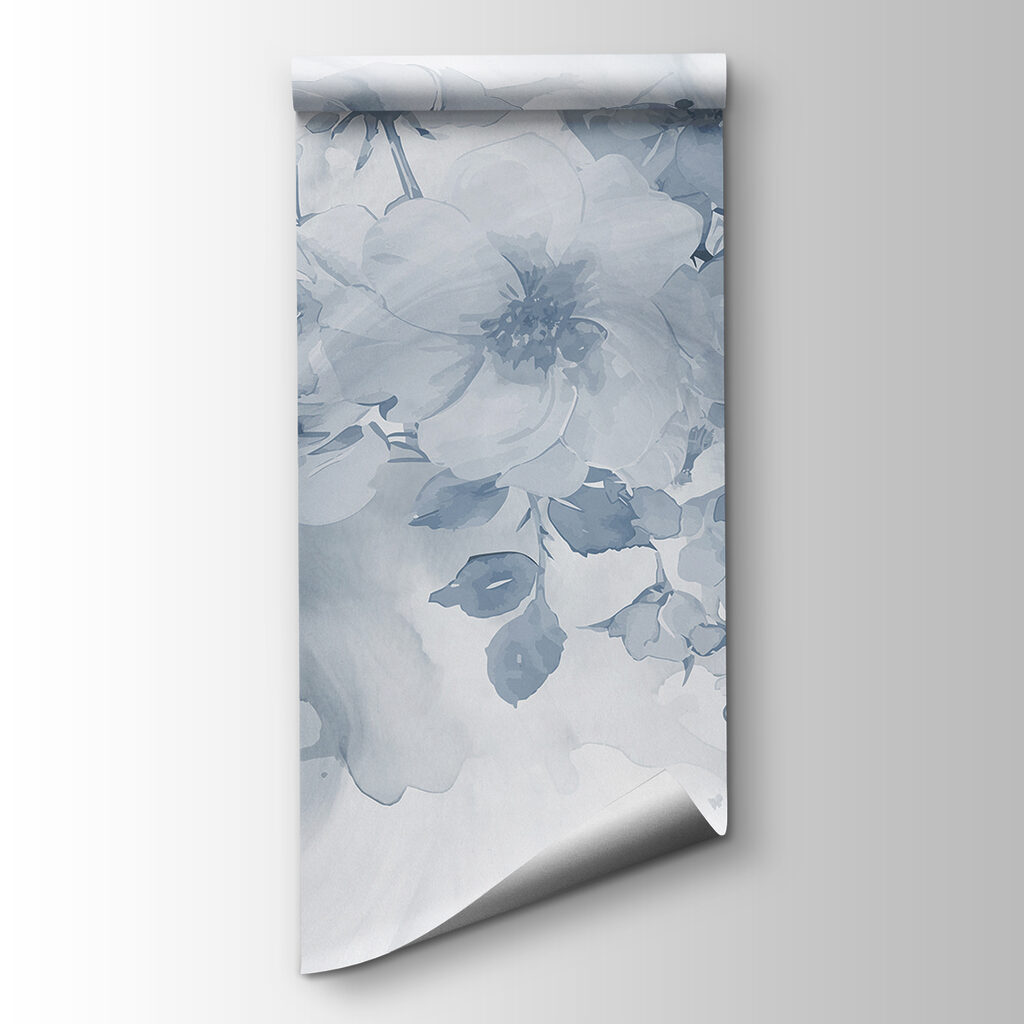 Bouquet blu ad acquerello — vista del prodotto