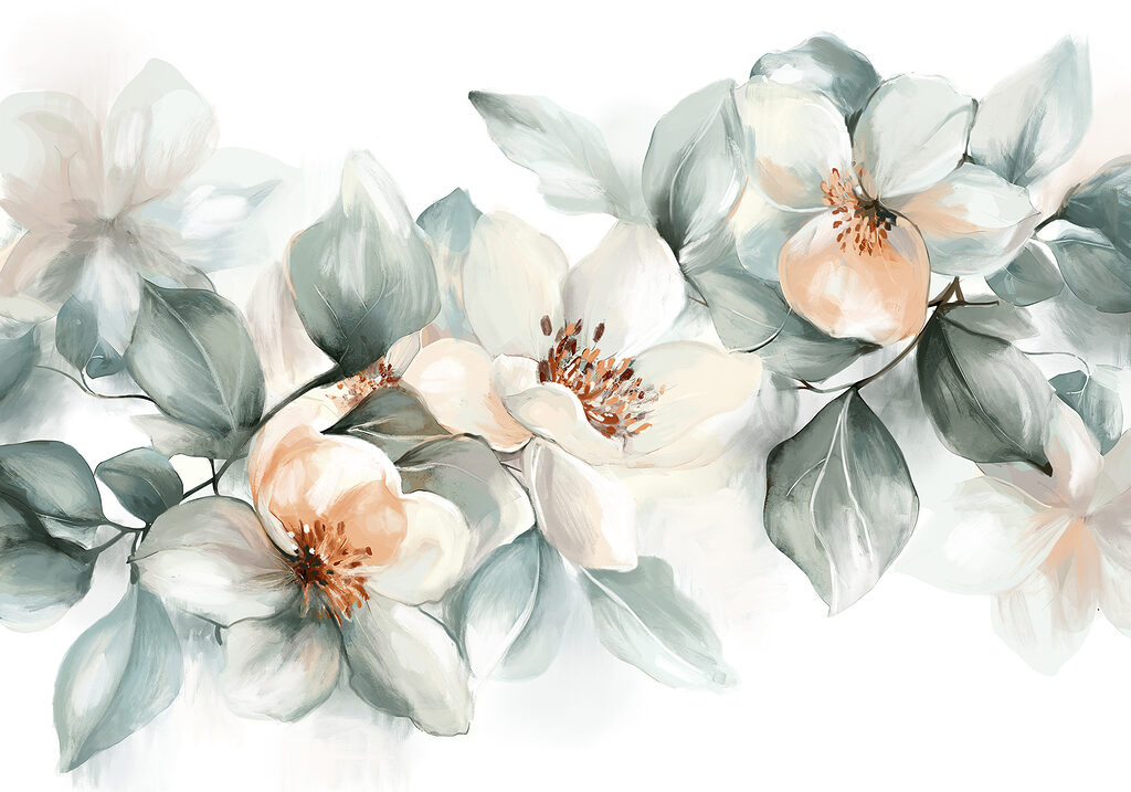 Fiori aperti al centro — design completo