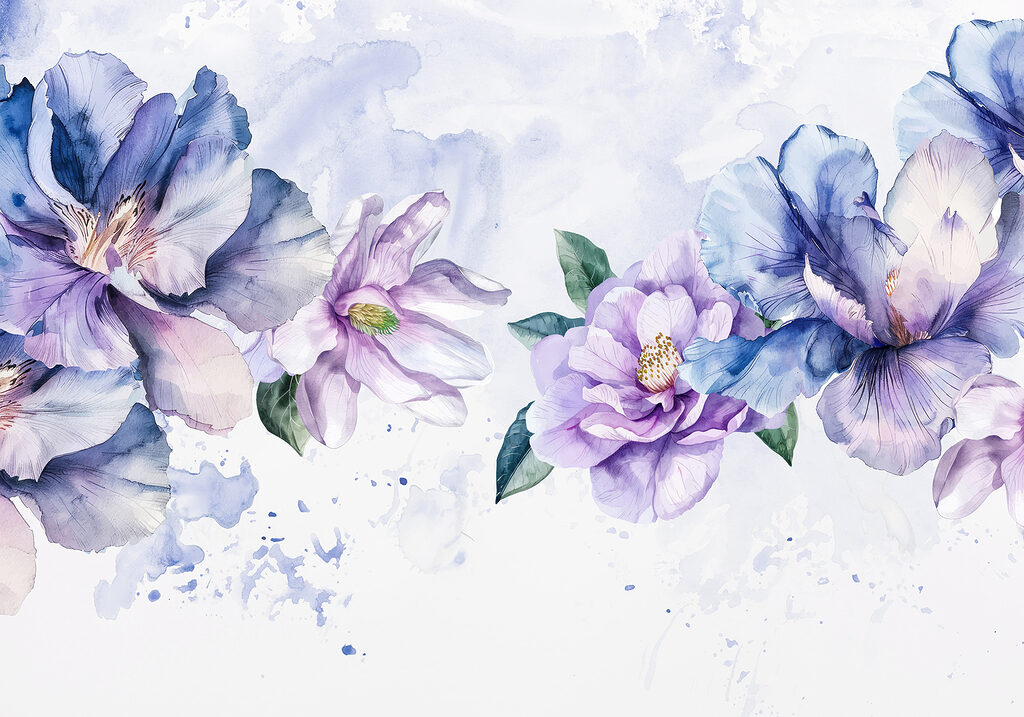 Fiori e colore sfumato — design completo