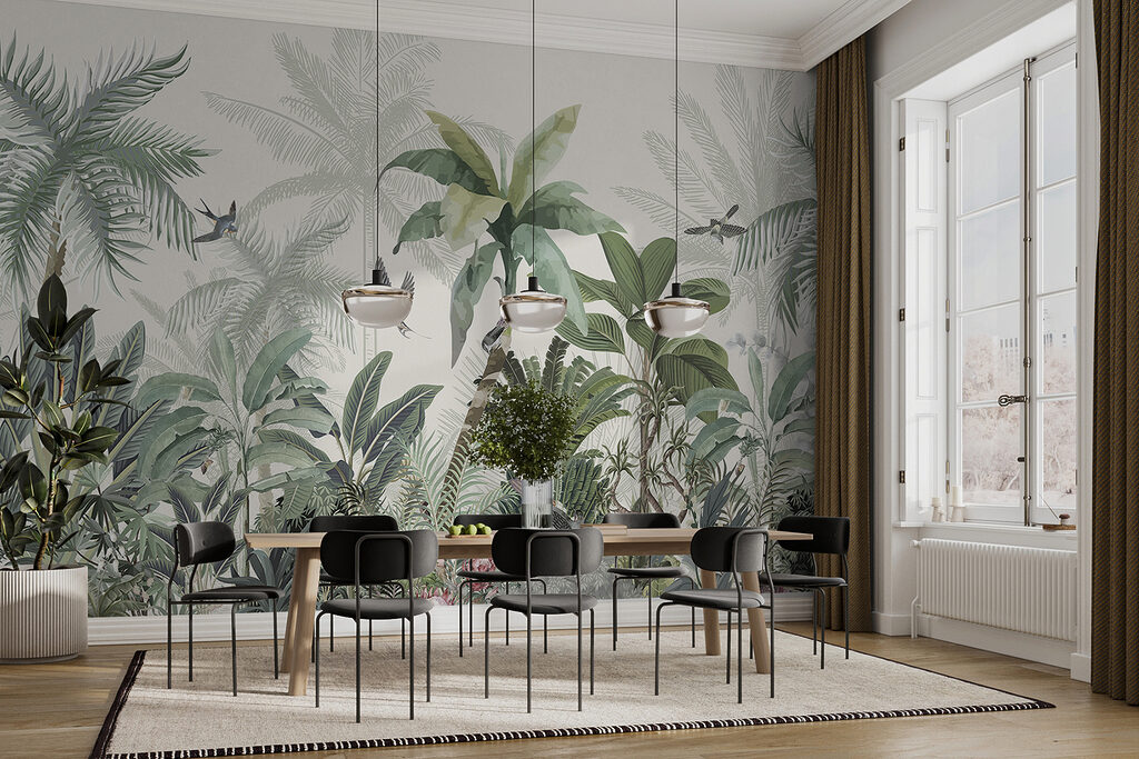Uccelli tra piante tropicali — ambiente 6