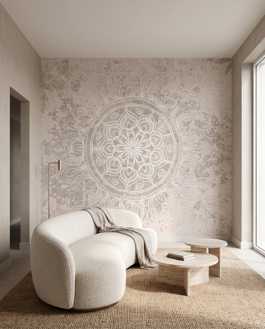 Mandala su fondo sbiadito — ambiente 3