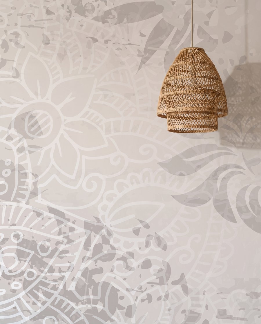 Mandala su fondo sbiadito — dettaglio