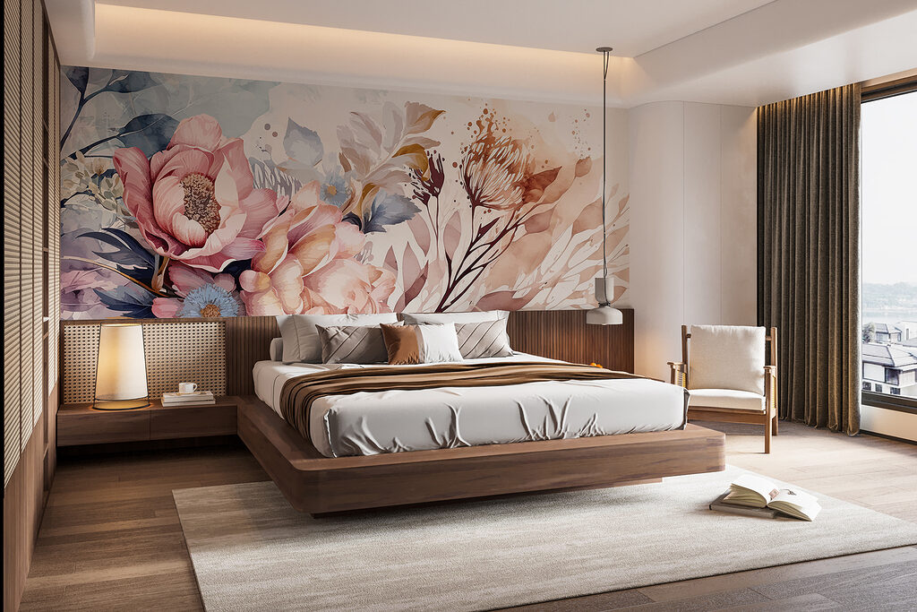 Fiori rosa in sfumature — ambiente 3