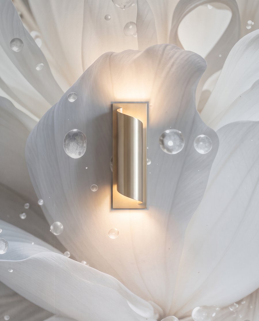 Fiore bianco con gocce — dettaglio