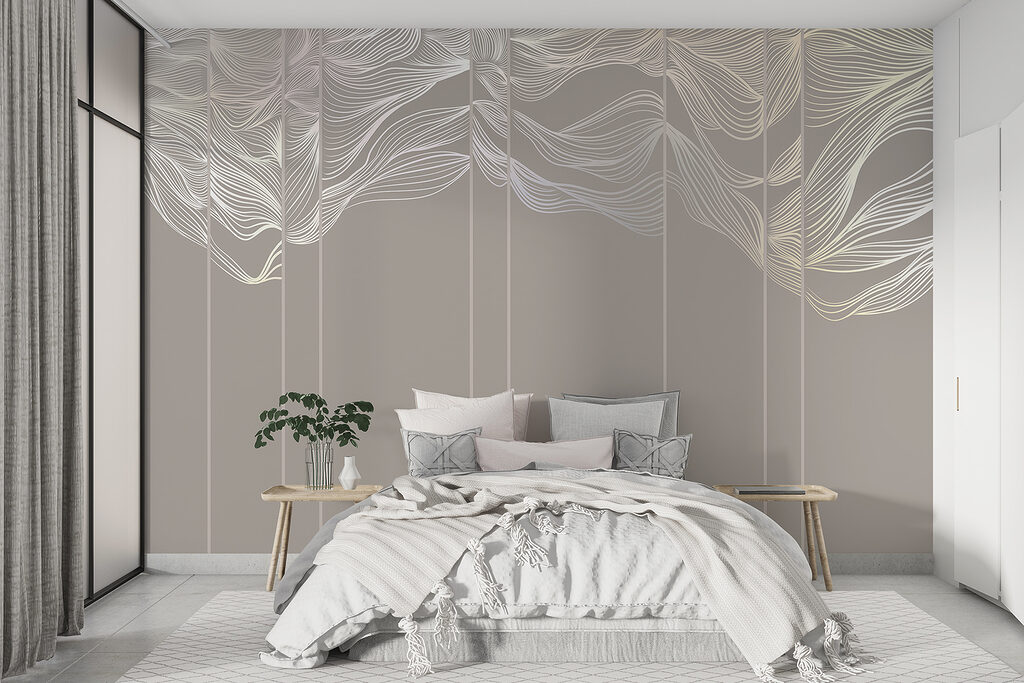 Foglie bianche verticali — ambiente 2
