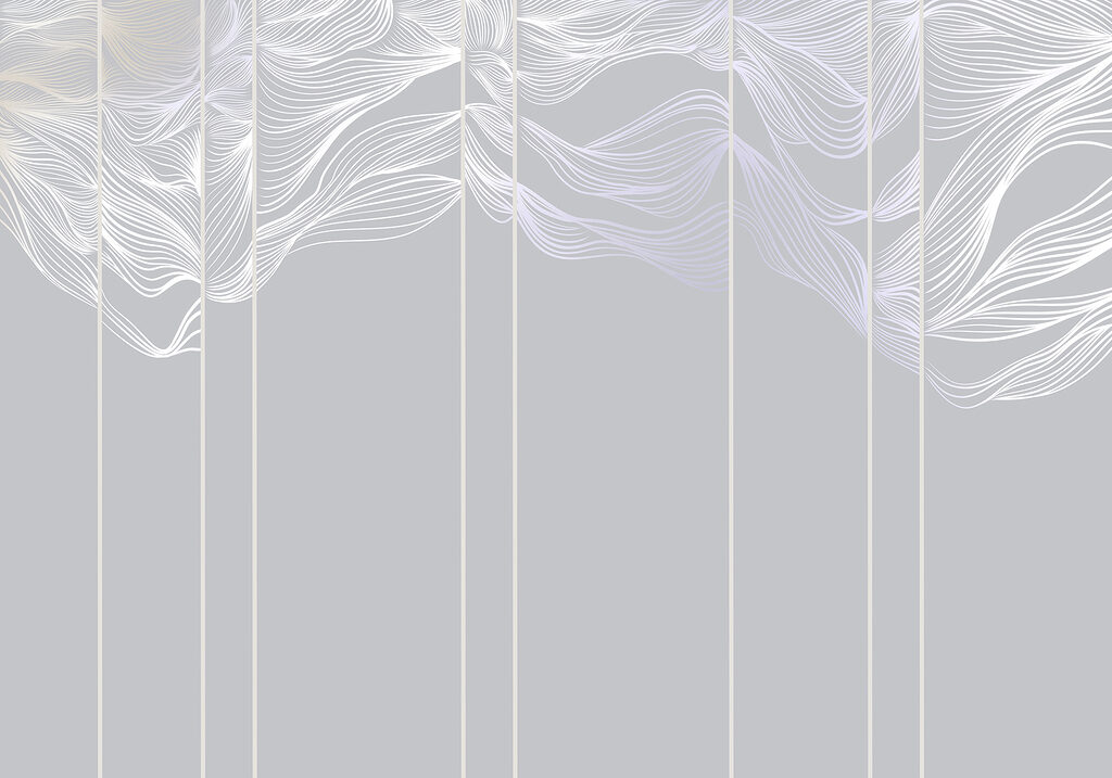 Foglie bianche verticali — design completo