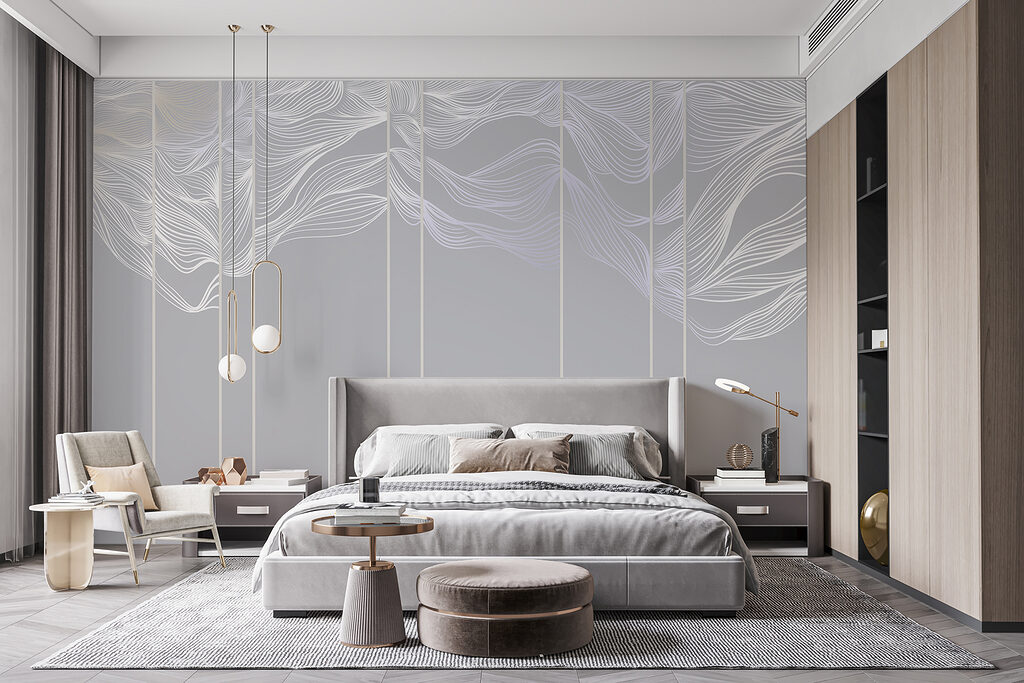 Foglie bianche verticali — ambiente 2