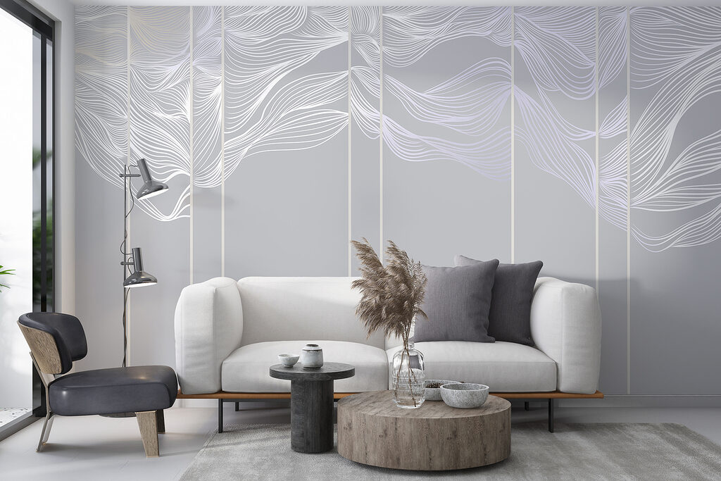Foglie bianche verticali — ambiente 3