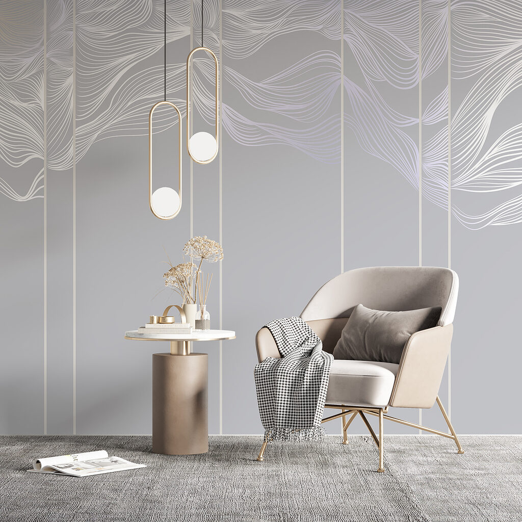 Foglie bianche verticali — ambiente 4