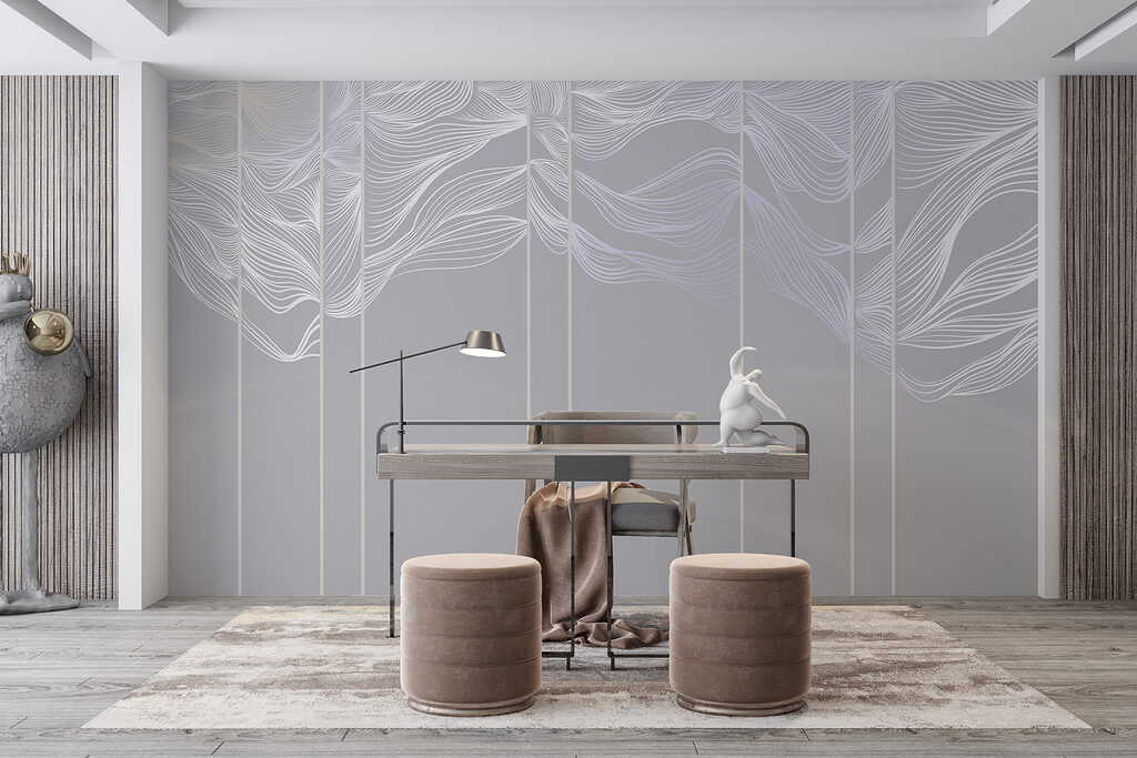 Foglie bianche verticali — ambiente 7