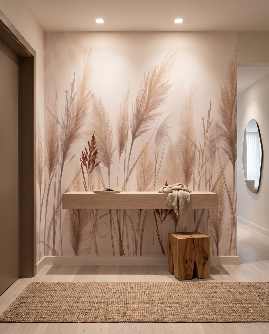 Pennacchi beige su bianco — ambiente 4