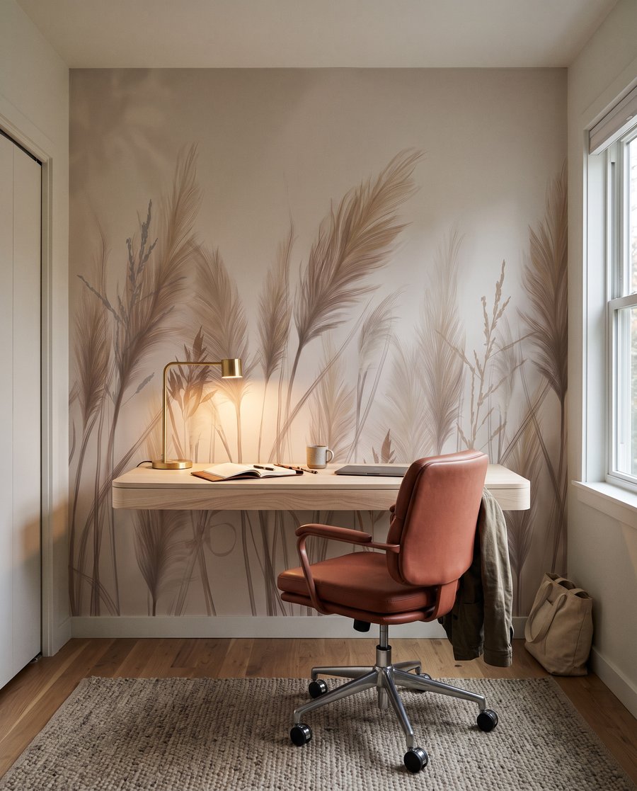 Pennacchi beige su bianco — ambiente 6