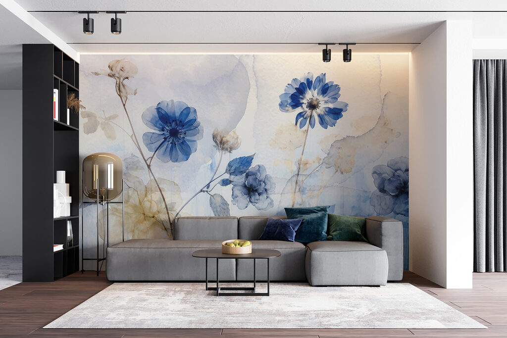 Fiori blu, velature chiare — ambiente 5