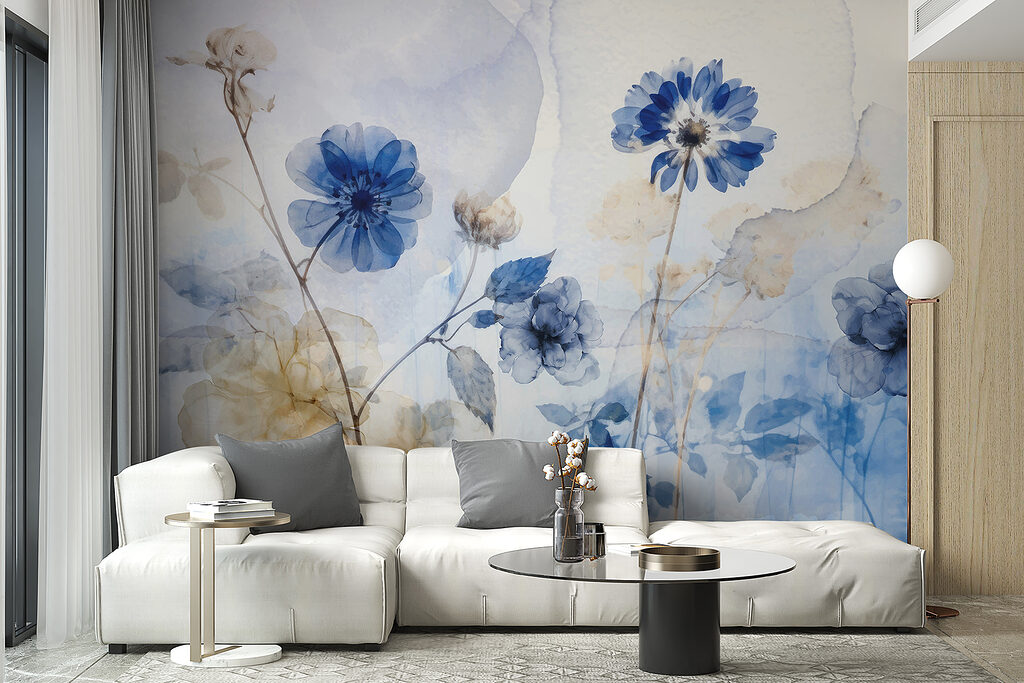 Fiori blu, velature chiare — ambiente 6