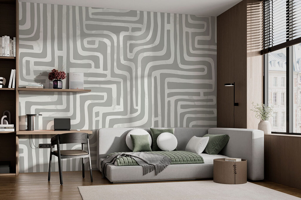 Linee bianche curve in un ambiente