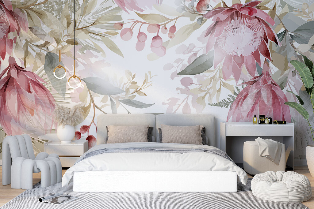 Fiori rosa in alto — ambiente 1