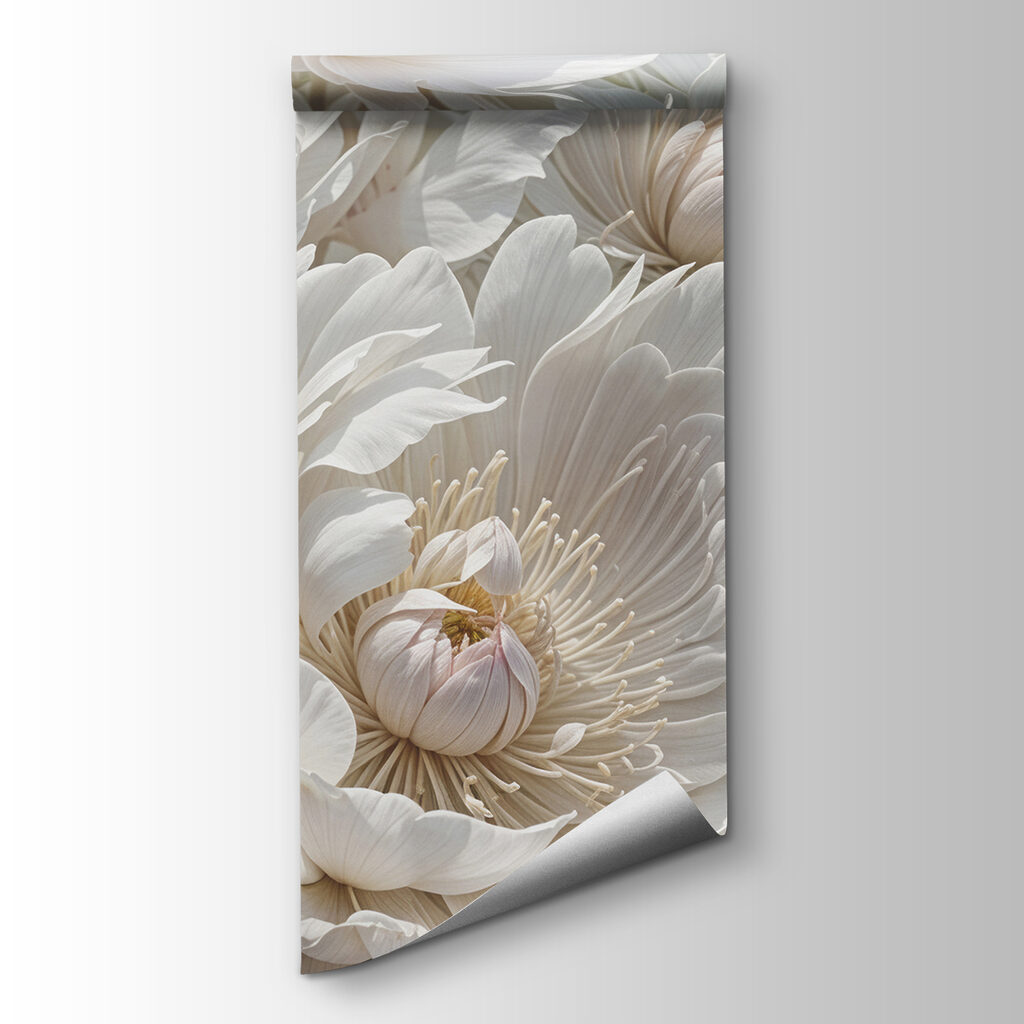 Peonie bianche tra boccioli — vista del prodotto