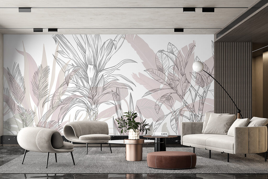 Piante tropicali a schizzo — ambiente 2