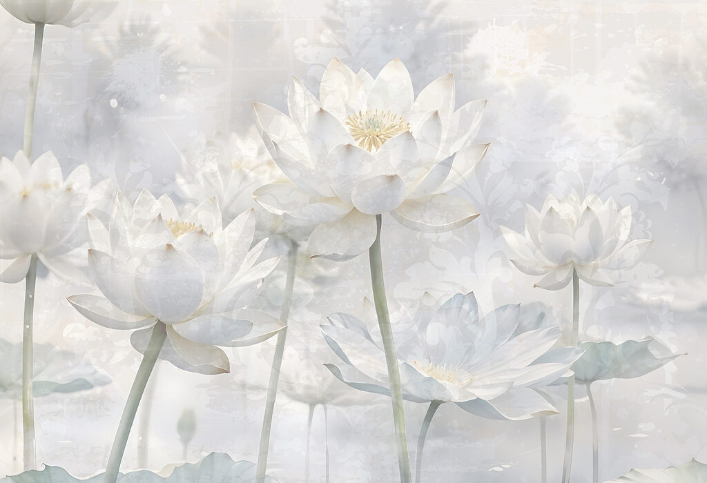 Loto bianco nella bruma — design completo
