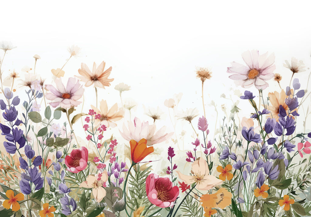 Fila di fiori — design completo