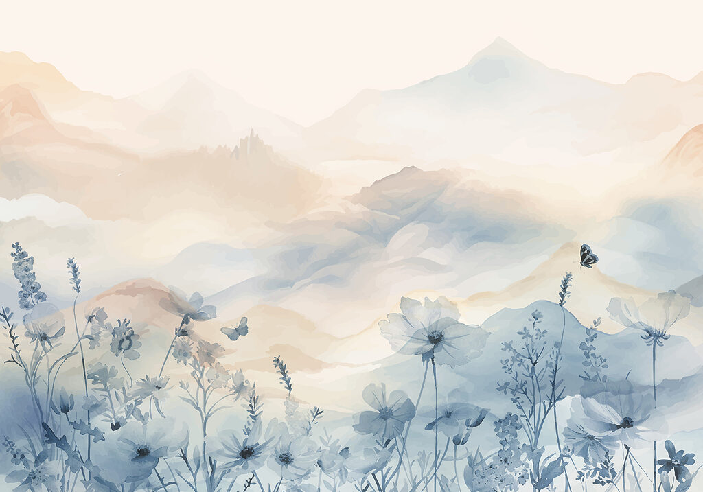Fiori di campo blu — design completo