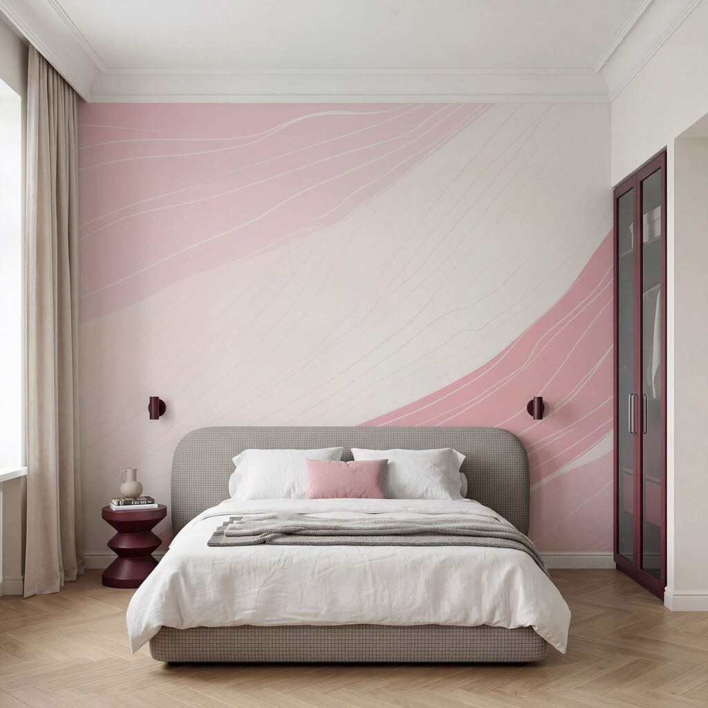 Fasce rosa, linee bianche — ambiente 2