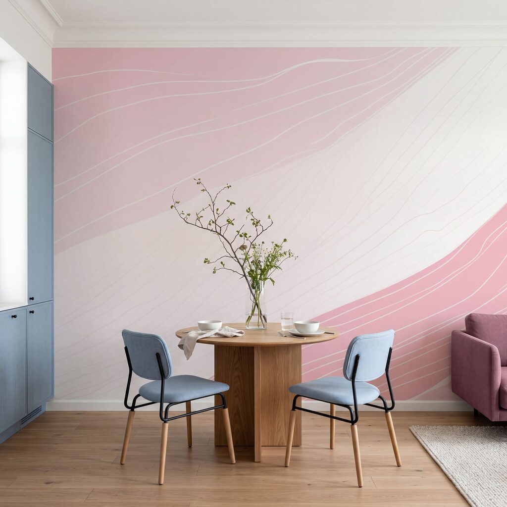 Fasce rosa, linee bianche — ambiente 1