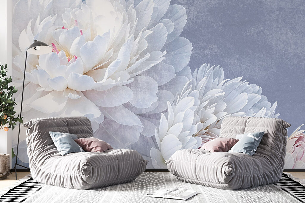 Peonie bianche su lavanda — ambiente 5