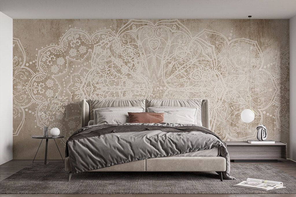Mandala con ornamenti in un ambiente