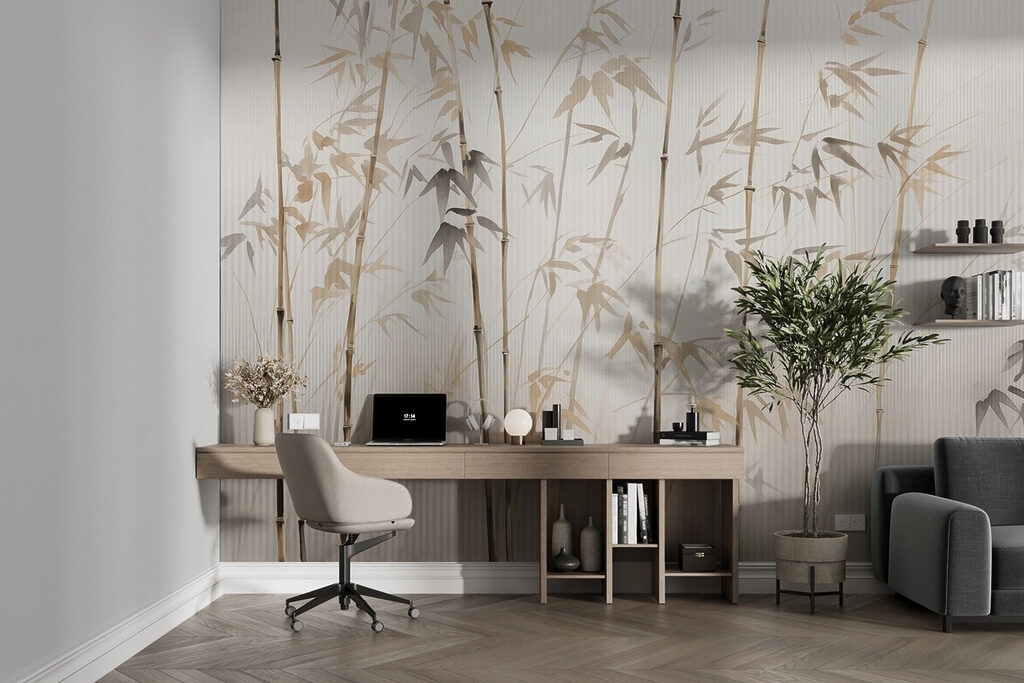 Bambù in file sottili — ambiente 2