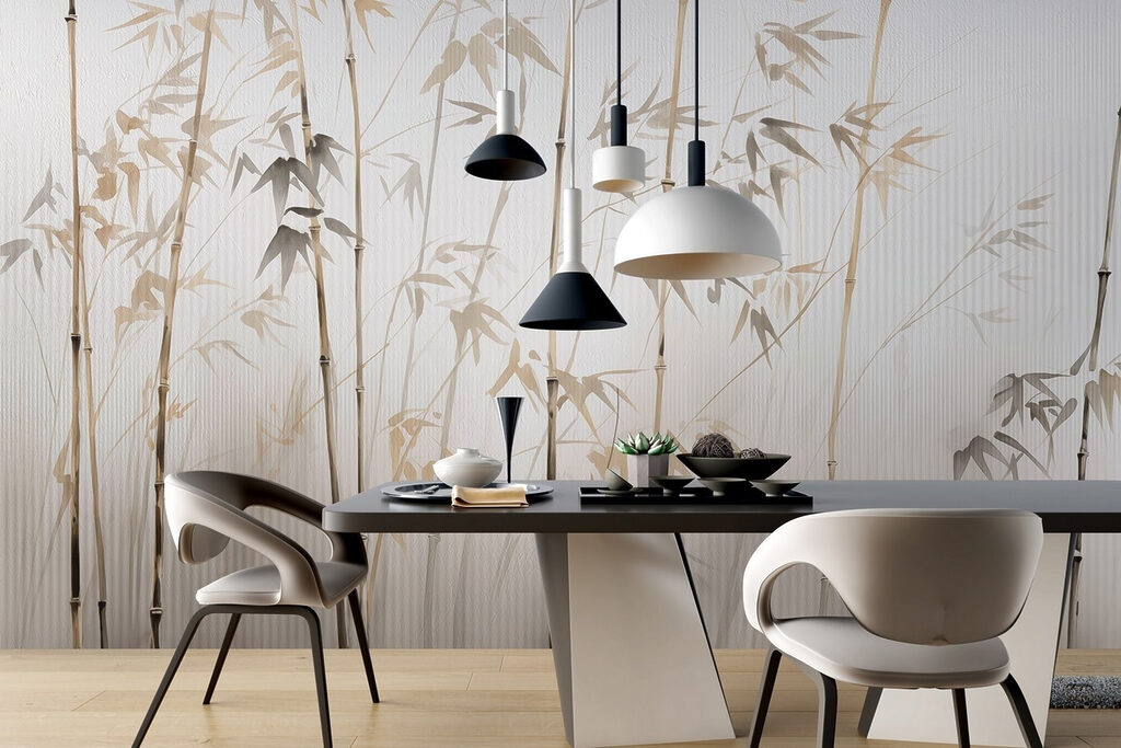 Bambù in file sottili — ambiente 3