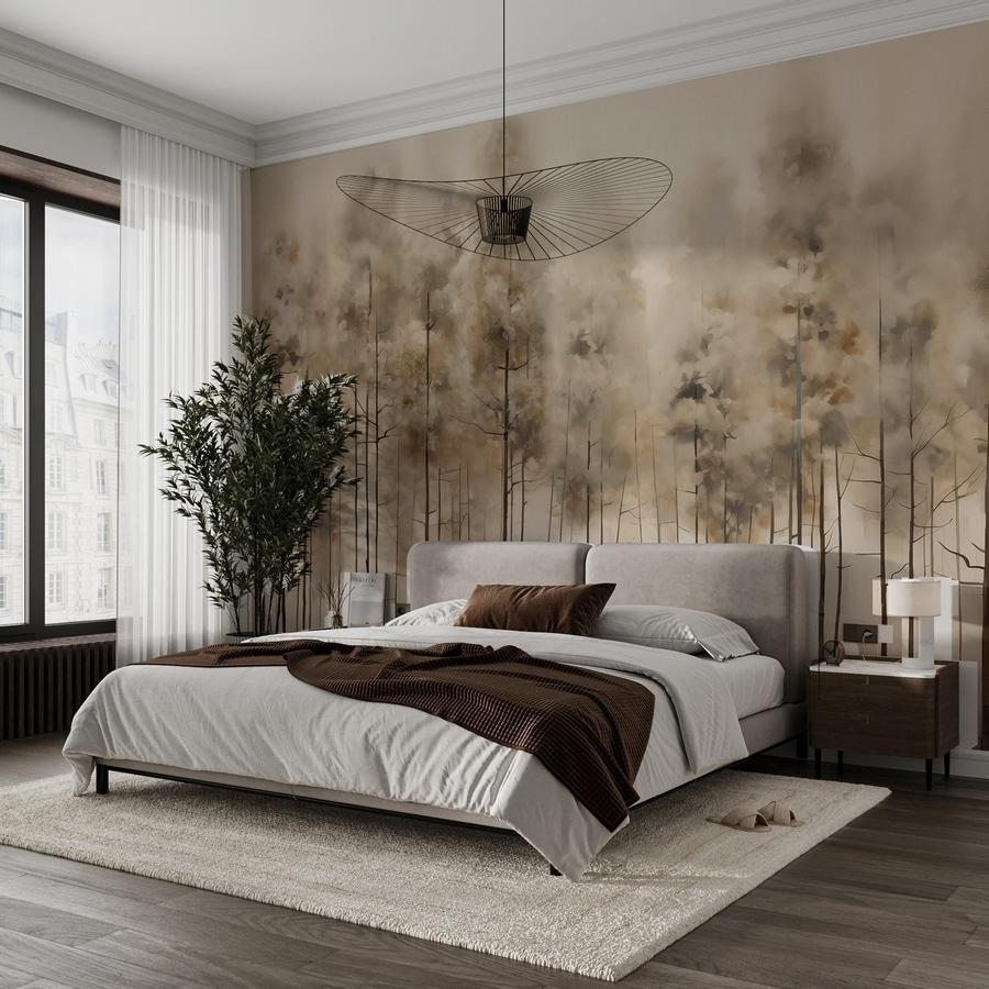 Alberi alti in sepia — ambiente 2