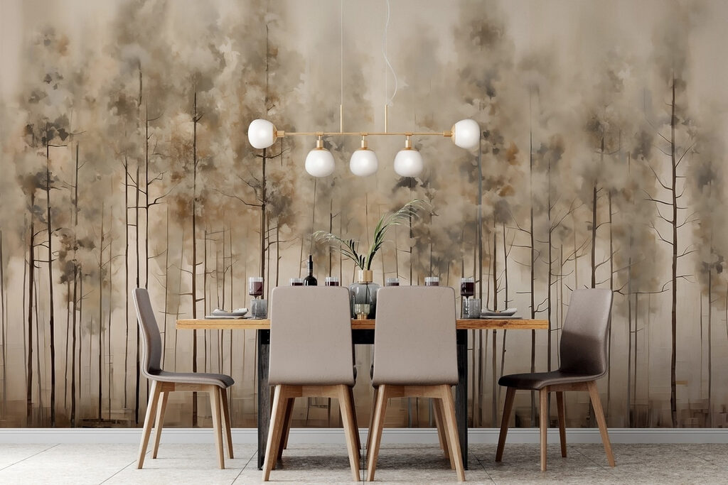 Alberi alti in sepia — ambiente 3