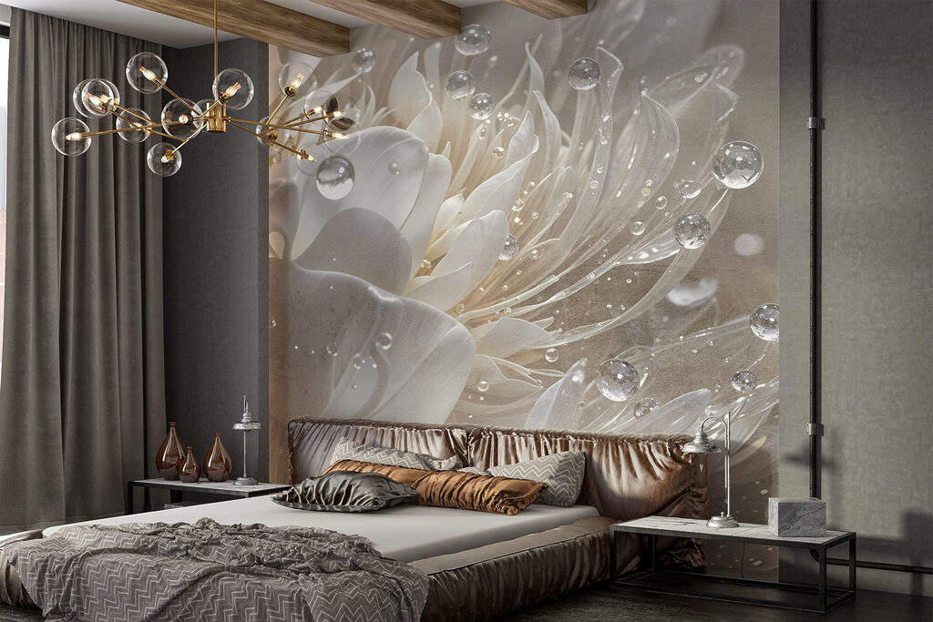 Fiore lucido con gocce — ambiente 1