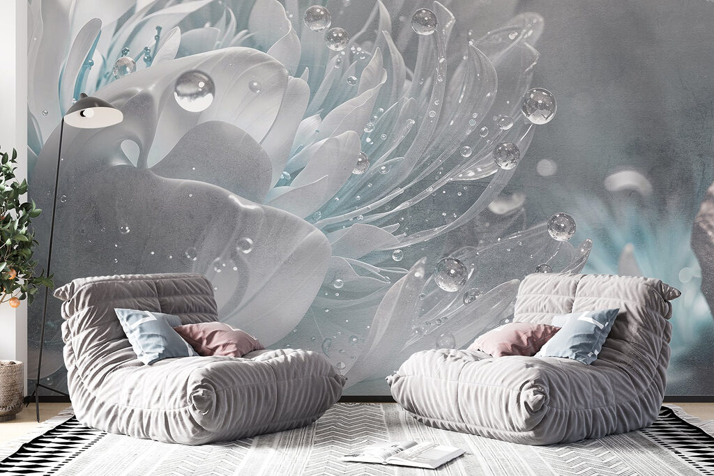 Fiore lucido con gocce — ambiente 2