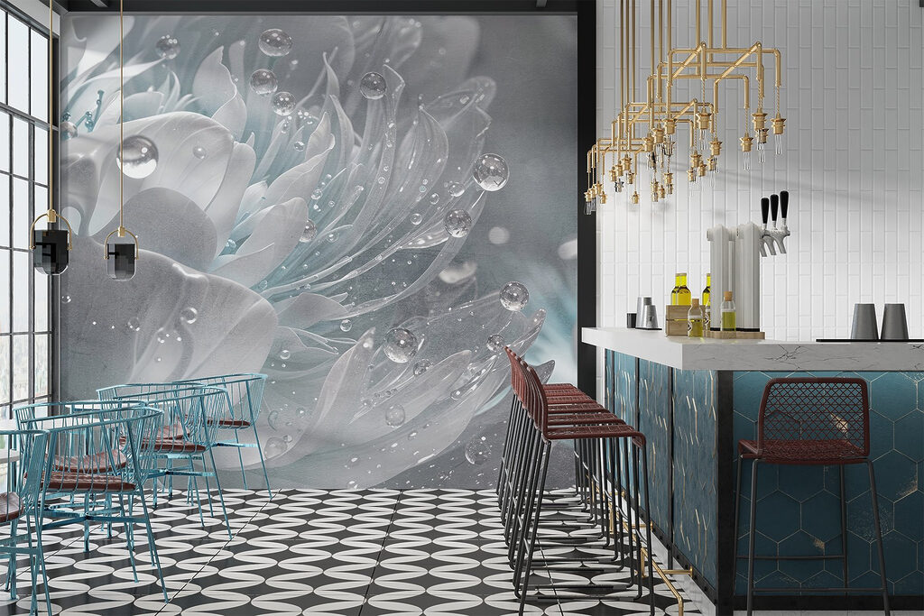 Fiore lucido con gocce — ambiente 5