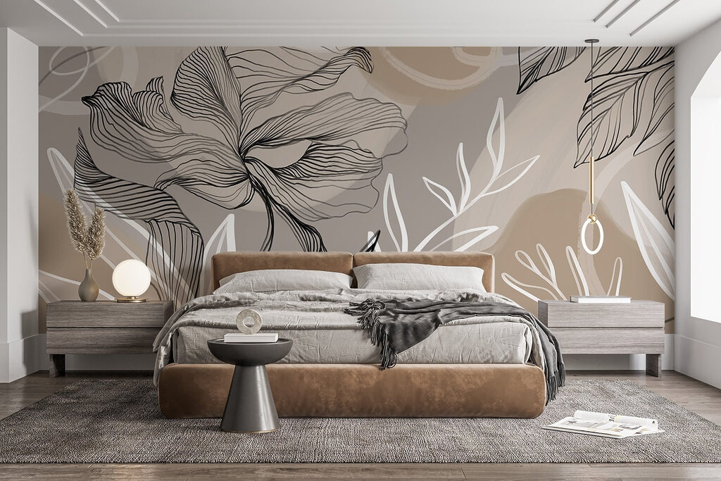 Fiori disegnati, campi caldi — ambiente 3