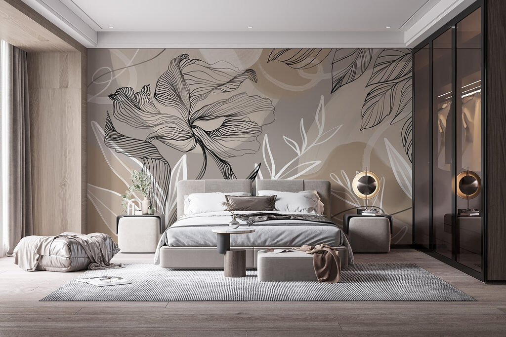 Fiori disegnati, campi caldi — ambiente 4