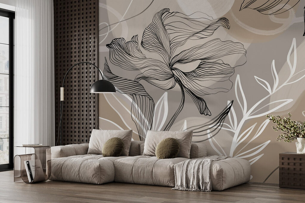 Fiori disegnati, campi caldi — ambiente 6
