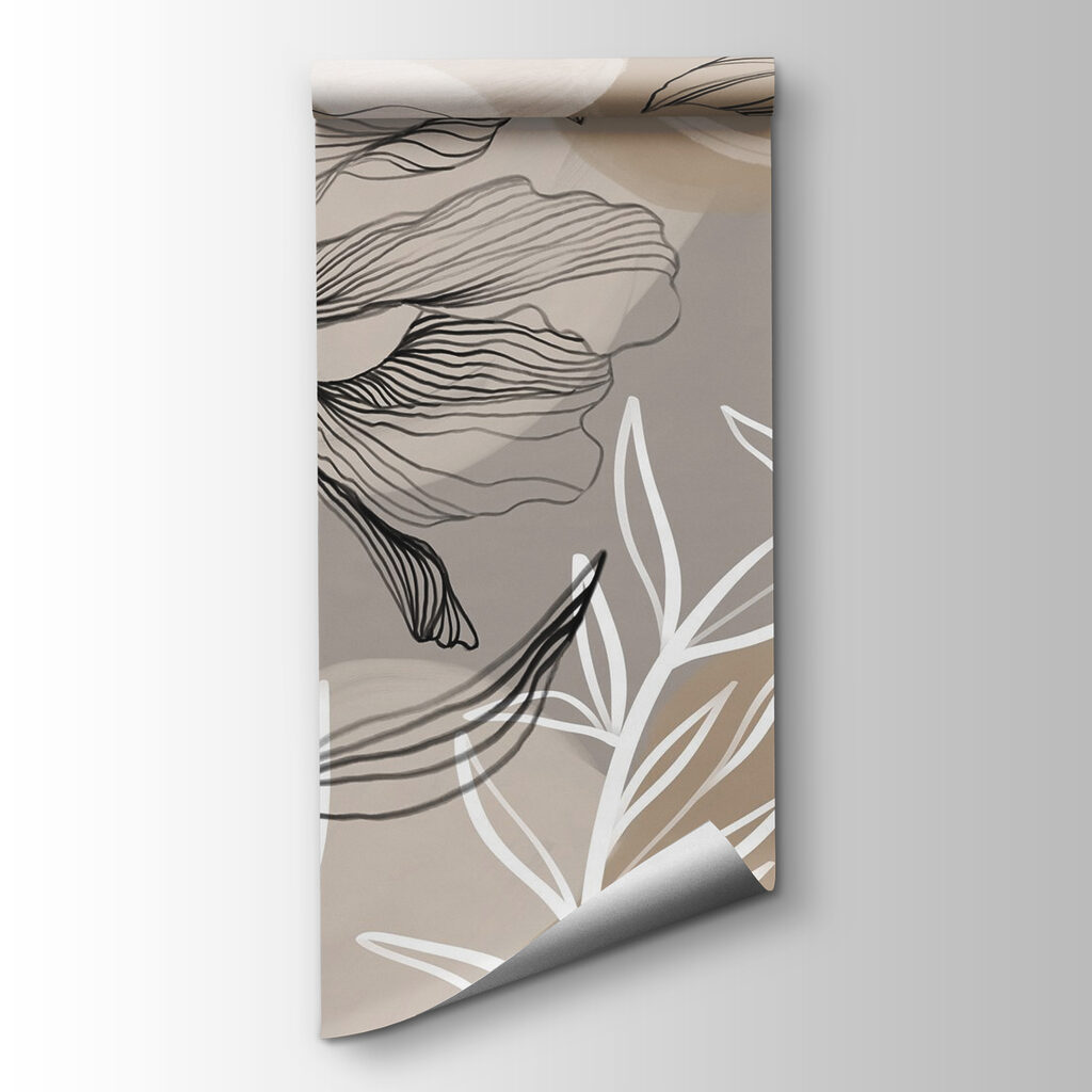 Fiori disegnati, campi caldi — vista del prodotto