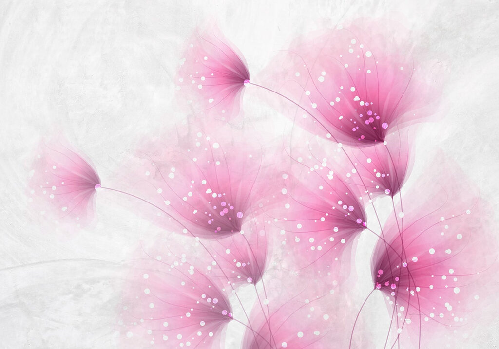 Fiori rosa sfumati — design completo