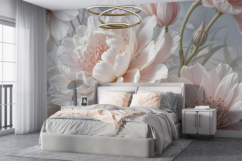 Fiore bianco e rosa — ambiente 4