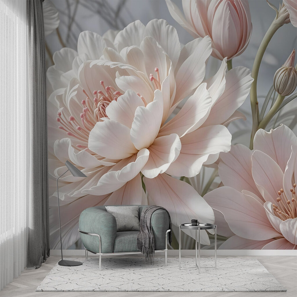 Fiore bianco e rosa — ambiente 5