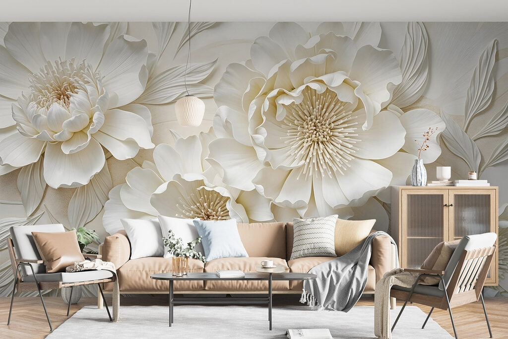 Fiori bianchi, cuori dorati — ambiente 3