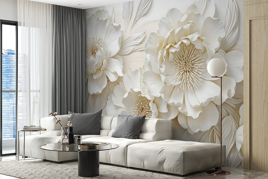 Fiori bianchi, cuori dorati — ambiente 4