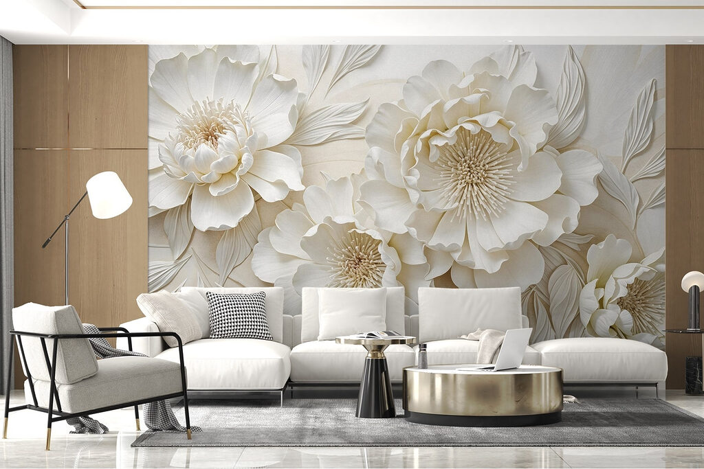 Fiori bianchi, cuori dorati — ambiente 5